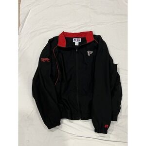 Black Falcons XXL Jacket With Red Collar Zip Up